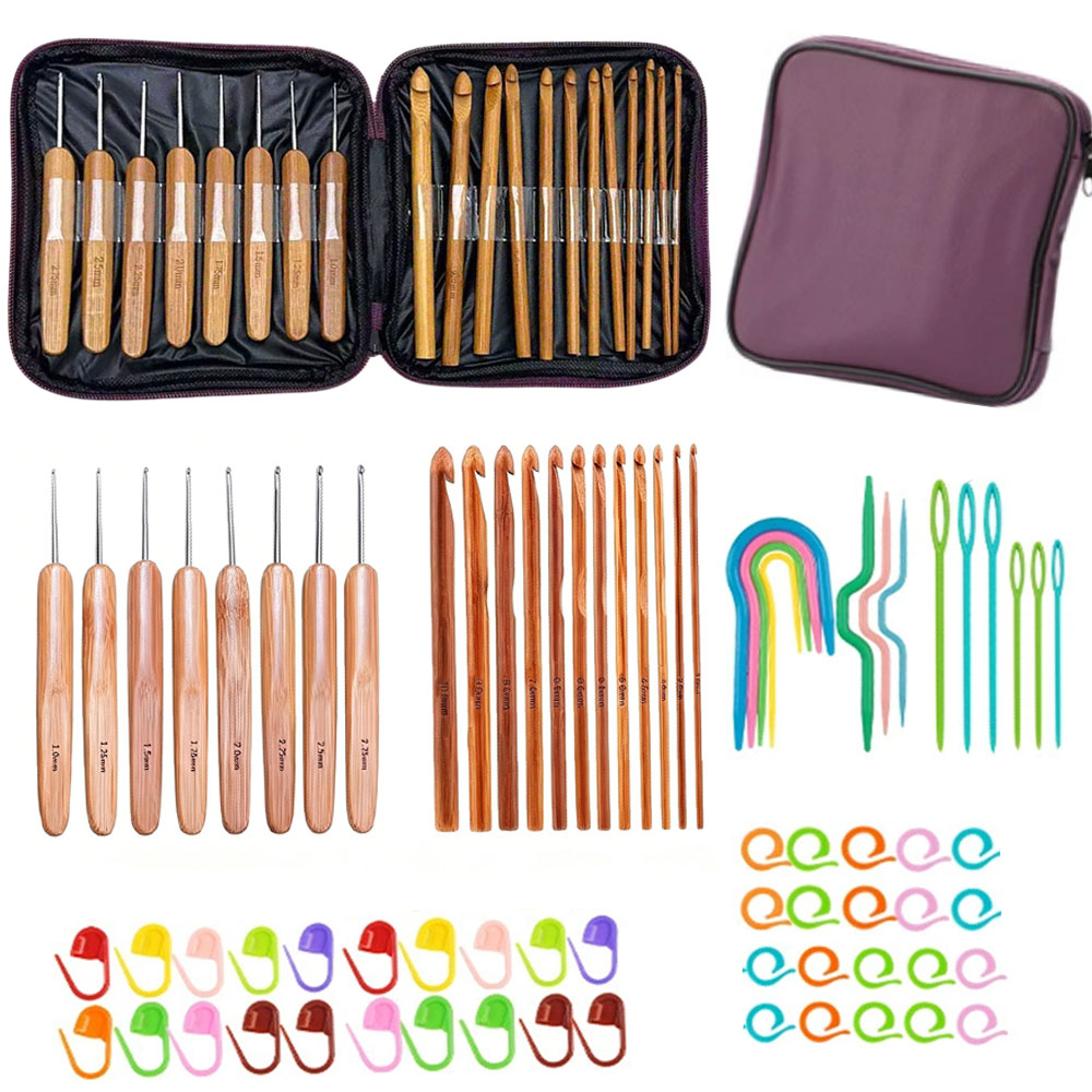 Sewing - Conjunto de 74 Agulhas de Crochê