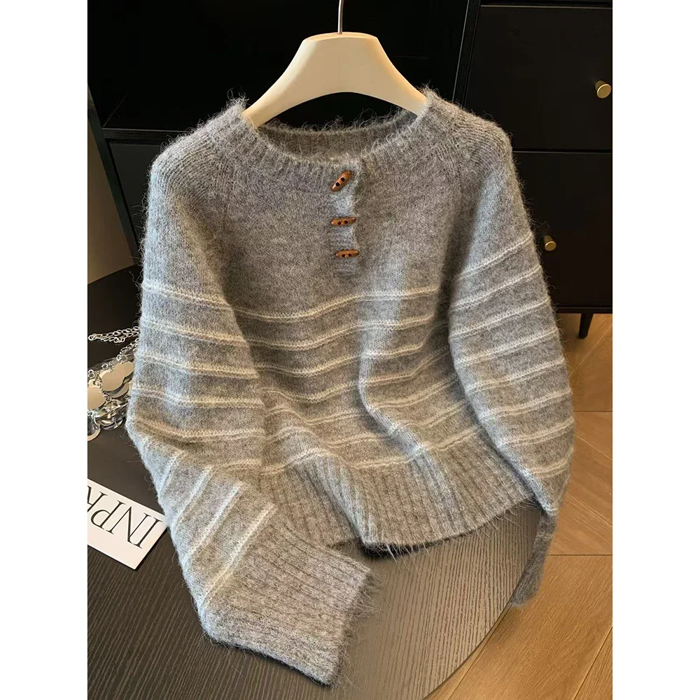 Embroidery - Suéter Feminino de Lã e Caxemira