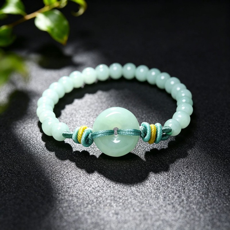 Beading - Pulseira de Contas de Jadeíte Natural
