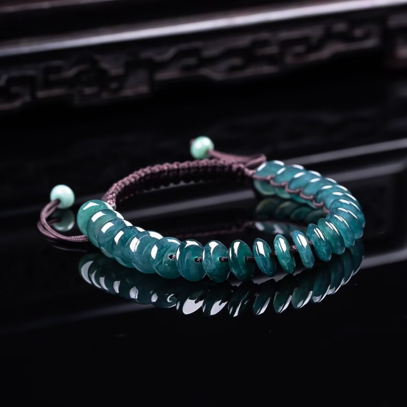 Beading - Pulseira de Contas Abacus de Esmeralda