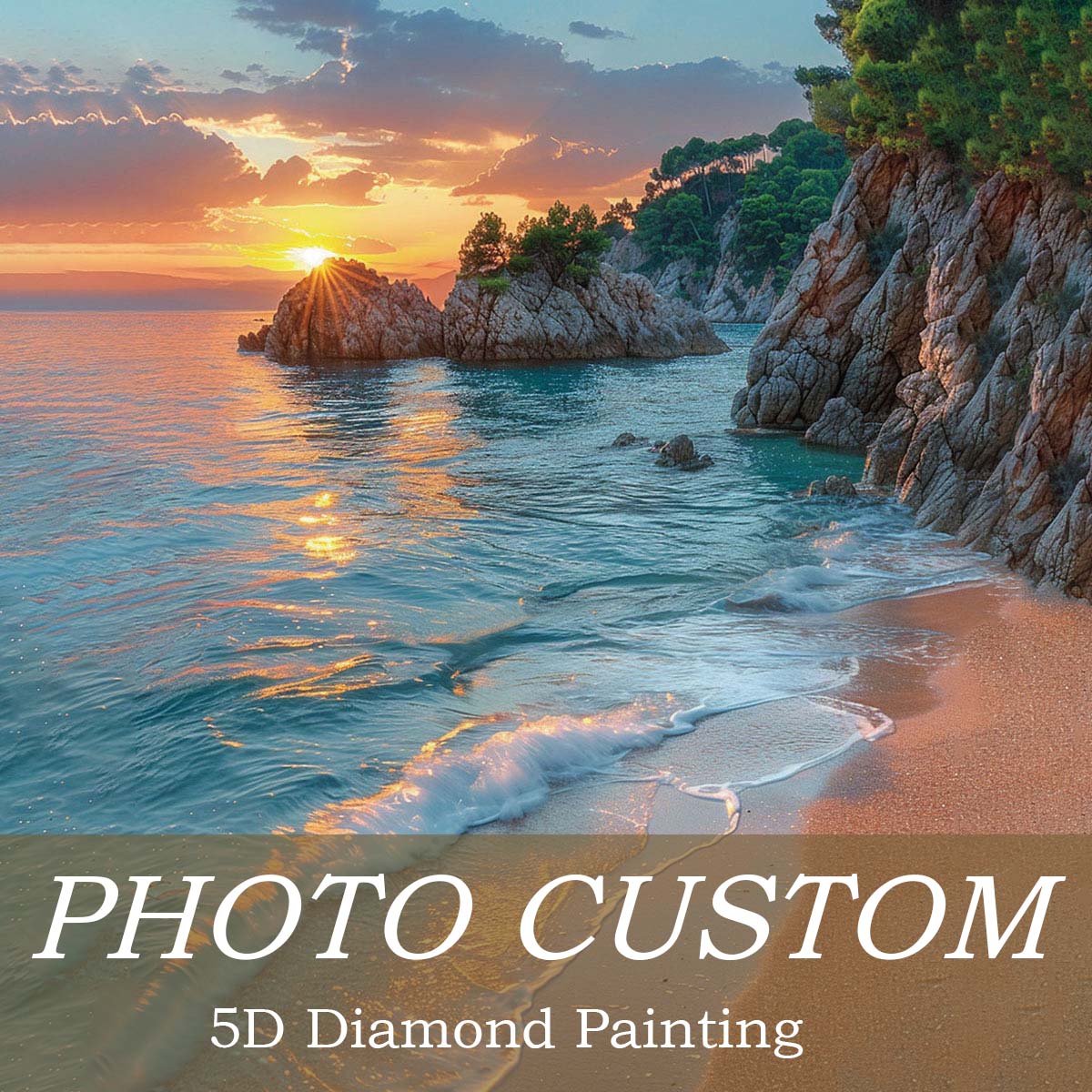 5D Diamond Painting Kit Full Drill - Pintura Diamante Personalizada com Foto, Kits