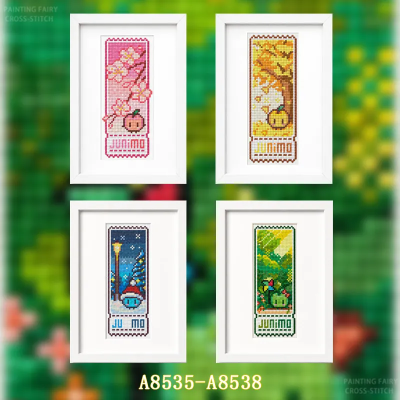 Cross Stitch Stamped Kits Beginners - [Série Quatro Estações] Kit de Ponto