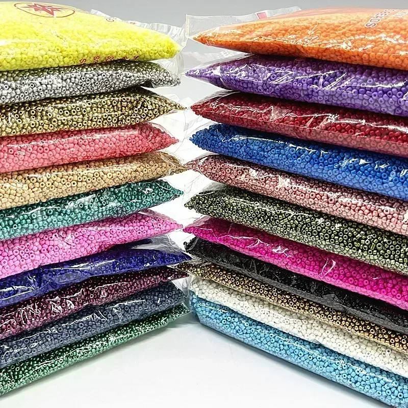 Glass Seed Beads 2Mm Jewelry Making - Miçangas de vidro coloridas de 10g