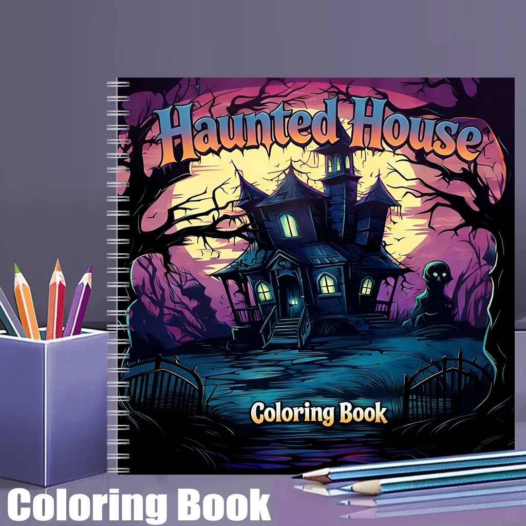Painting Supplies - Livro de Colorir Casa Assombrada para