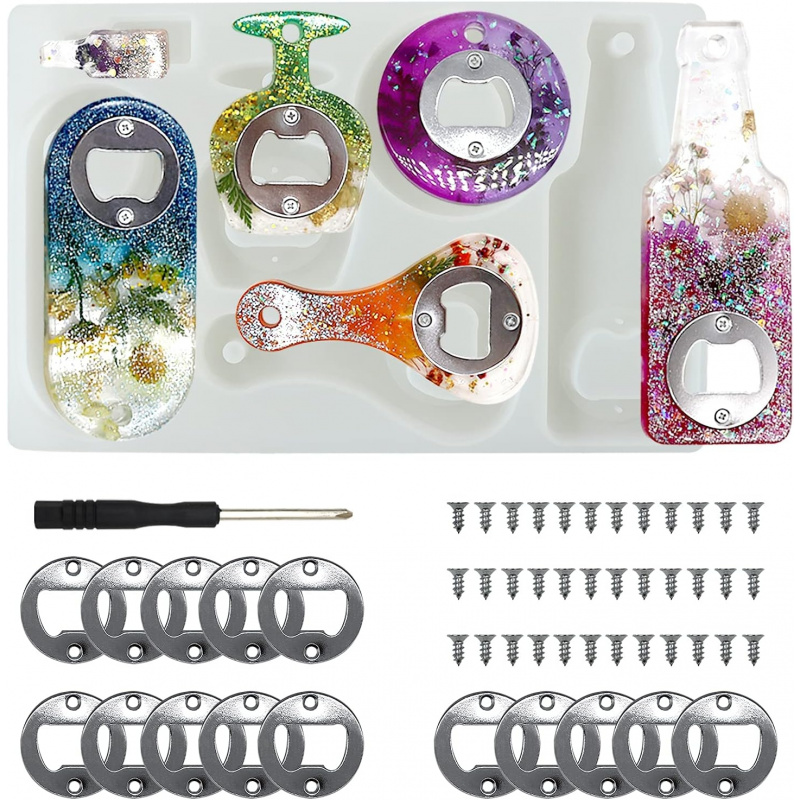 Silicone Epoxy Resin Molds Set - Molde de resina para abridor de