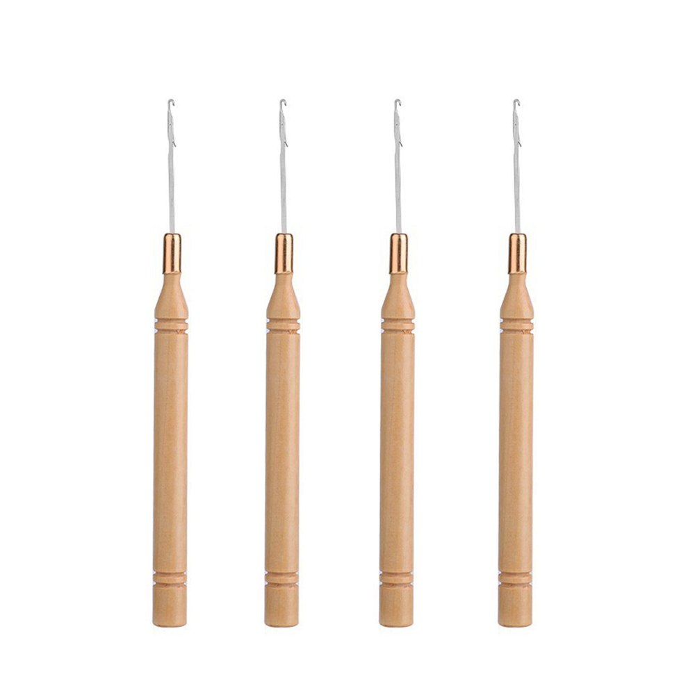 Wooden Crochet Hooks Ergonomic Handle - Agulha ergonômica com cabo de madeira