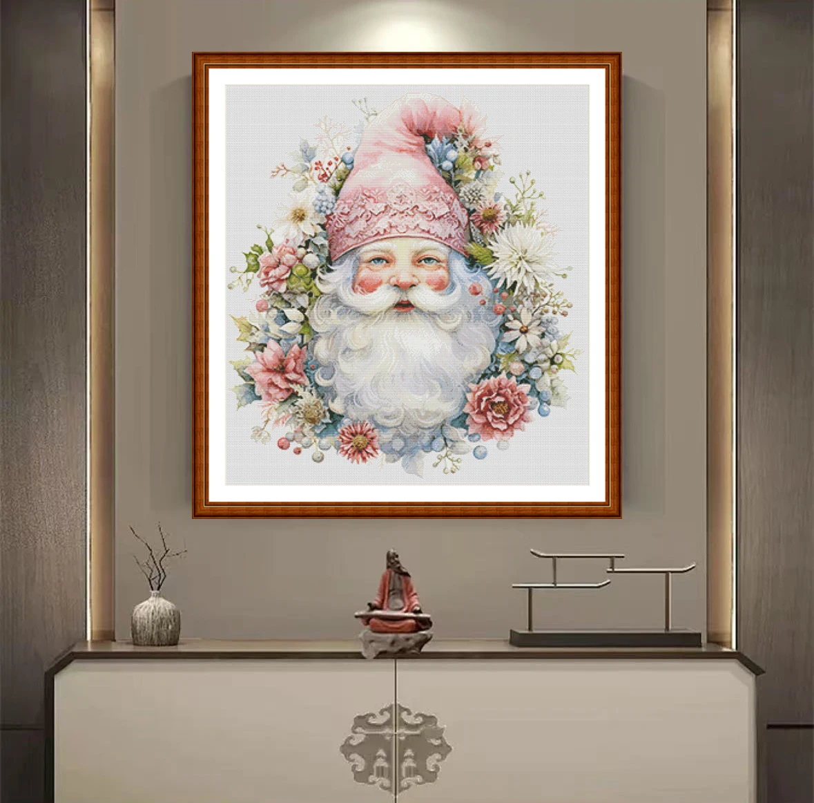 Cross Stitch Stamped Kits Beginners - [ZZ4491- Anão com Bola de Flores]