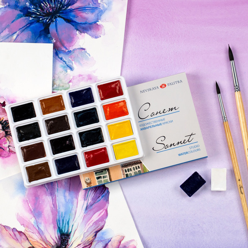 Tintas Sólidas de Aquarela Rus - Watercolor Paint Set Solid Pigment avaliação e preço