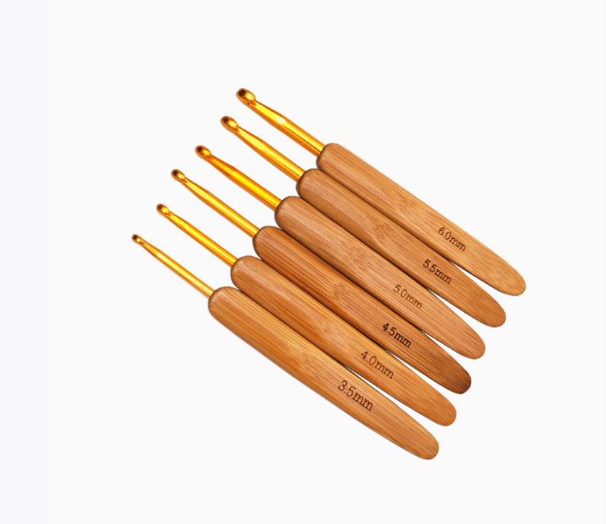 Ganchos de crochê com cabo de  - Wooden Crochet Hooks Ergonomic Handle avaliação e preço