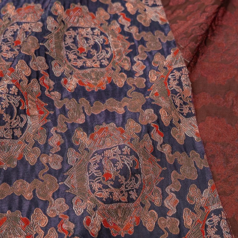 Tecido Jacquard Floral Roxo Ve - Sewing avaliação e preço