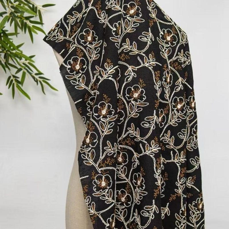 Tecido de Renda de Tule Bordad - Sewing avaliação e preço