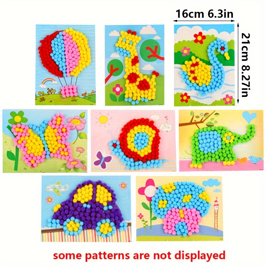 2 pçs 16x21cm colorido pom-pom - Painting Supplies avaliação e preço
