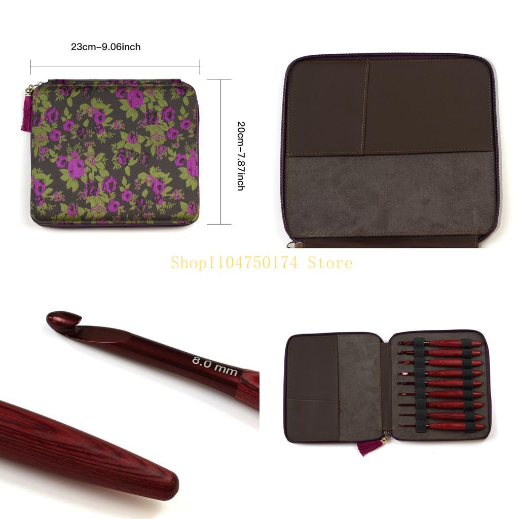 Agulha gancho crochê alumínio  - Wooden Crochet Hooks Ergonomic Handle avaliação e preço