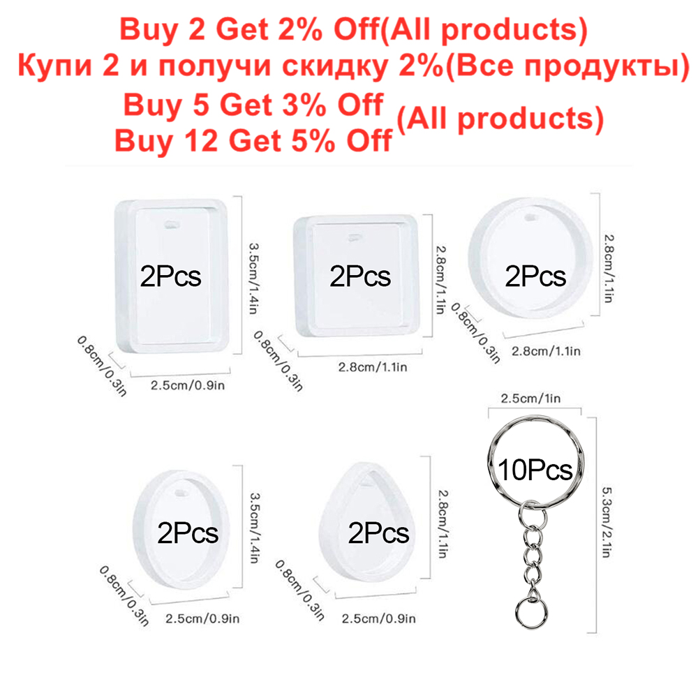 DIY Keychain Pingente Casting  - Silicone Epoxy Resin Molds Set avaliação e preço