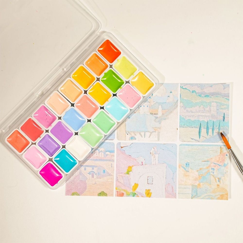 Conjunto de tintas aquarela co - Watercolor Paint Set Solid Pigment avaliação e preço