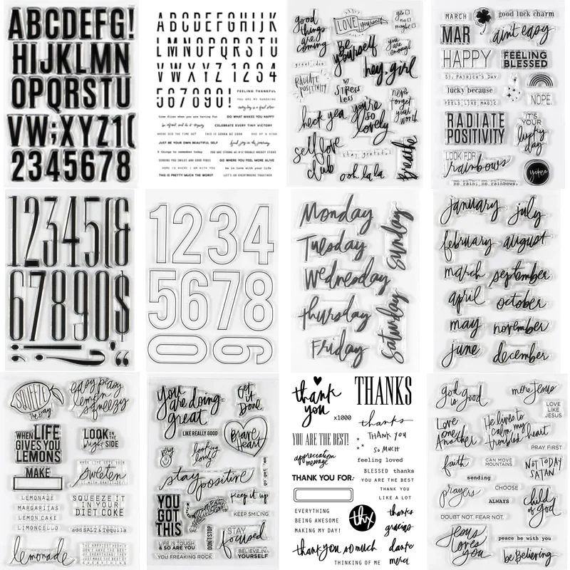 2024 novo inglês claro selo fe - Scrapbooking avaliação e preço