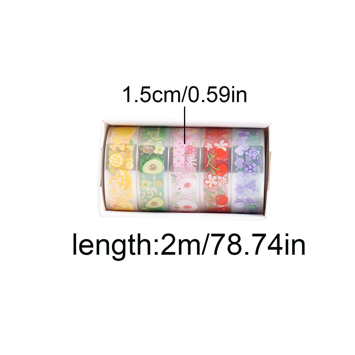 Conjunto de 5 rolos de fita wa - Scrapbooking avaliação e preço