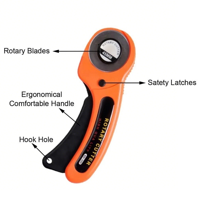 45mm rolo roda faca de corte d - Rotary Cutter For Fabric 45Mm avaliação e preço