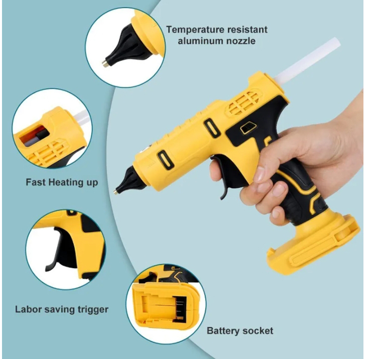 Pistola de cola quente elétric - Hot Melt Glue Gun Cordless avaliação e preço