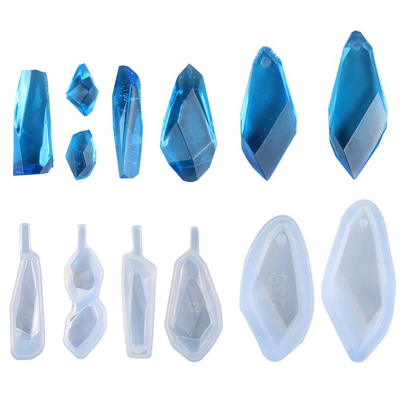 1/6/10pcs diy chaveiro pingent - Silicone Epoxy Resin Molds Set avaliação e preço