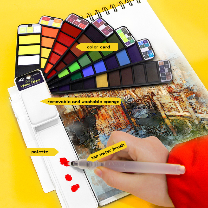 Conjunto de aquarela sólida, p - Watercolor Paint Set Solid Pigment avaliação e preço