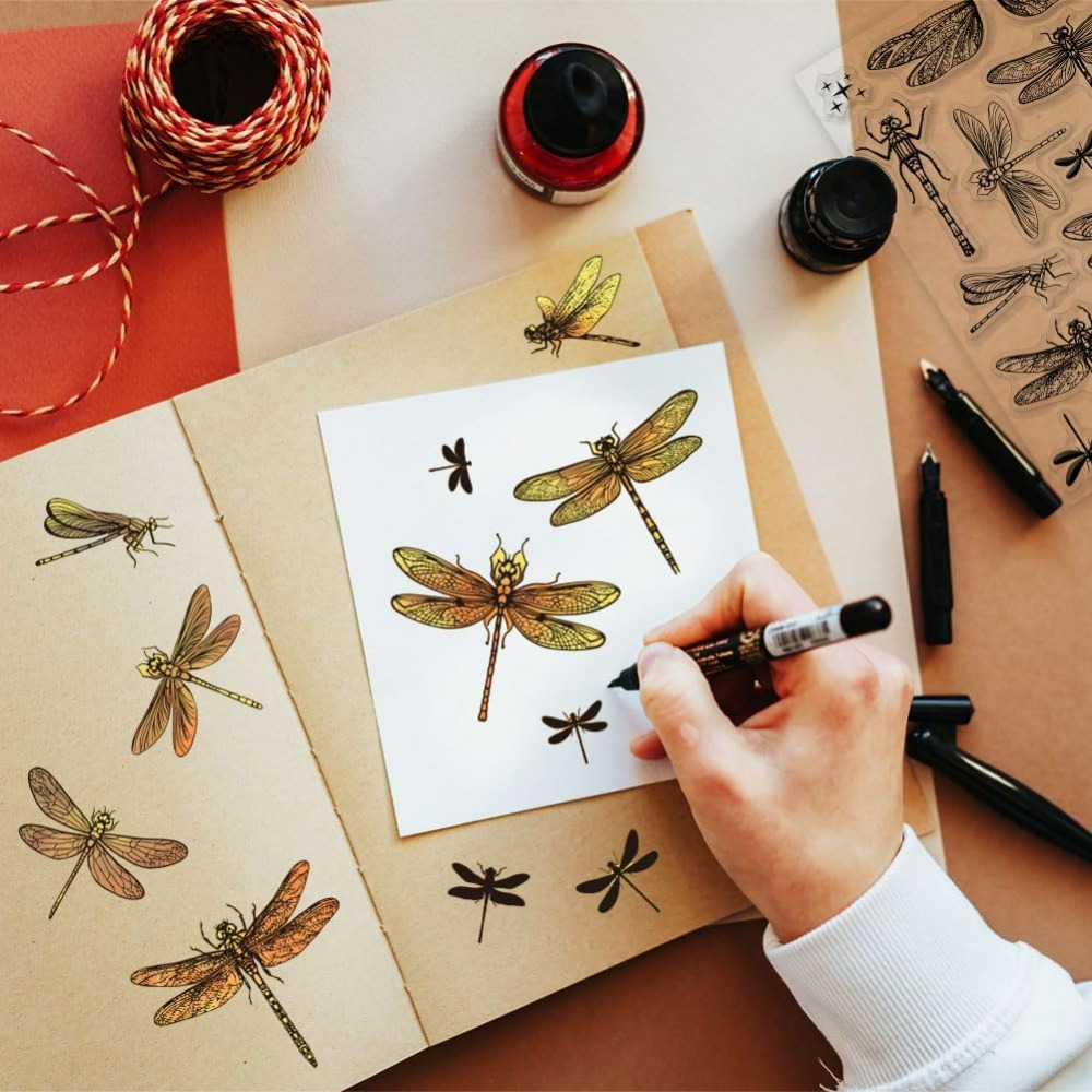 Libélula selos claros para diy - Clear Silicone Stamps For Card Making avaliação e preço