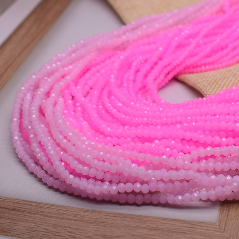 Rosa pêssego brilhante 1 2 3 4 - Glass Seed Beads 2Mm Jewelry Making avaliação e preço