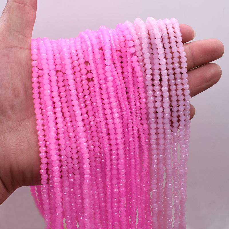 Rosa pêssego brilhante 1 2 3 4 - Glass Seed Beads 2Mm Jewelry Making avaliação e preço