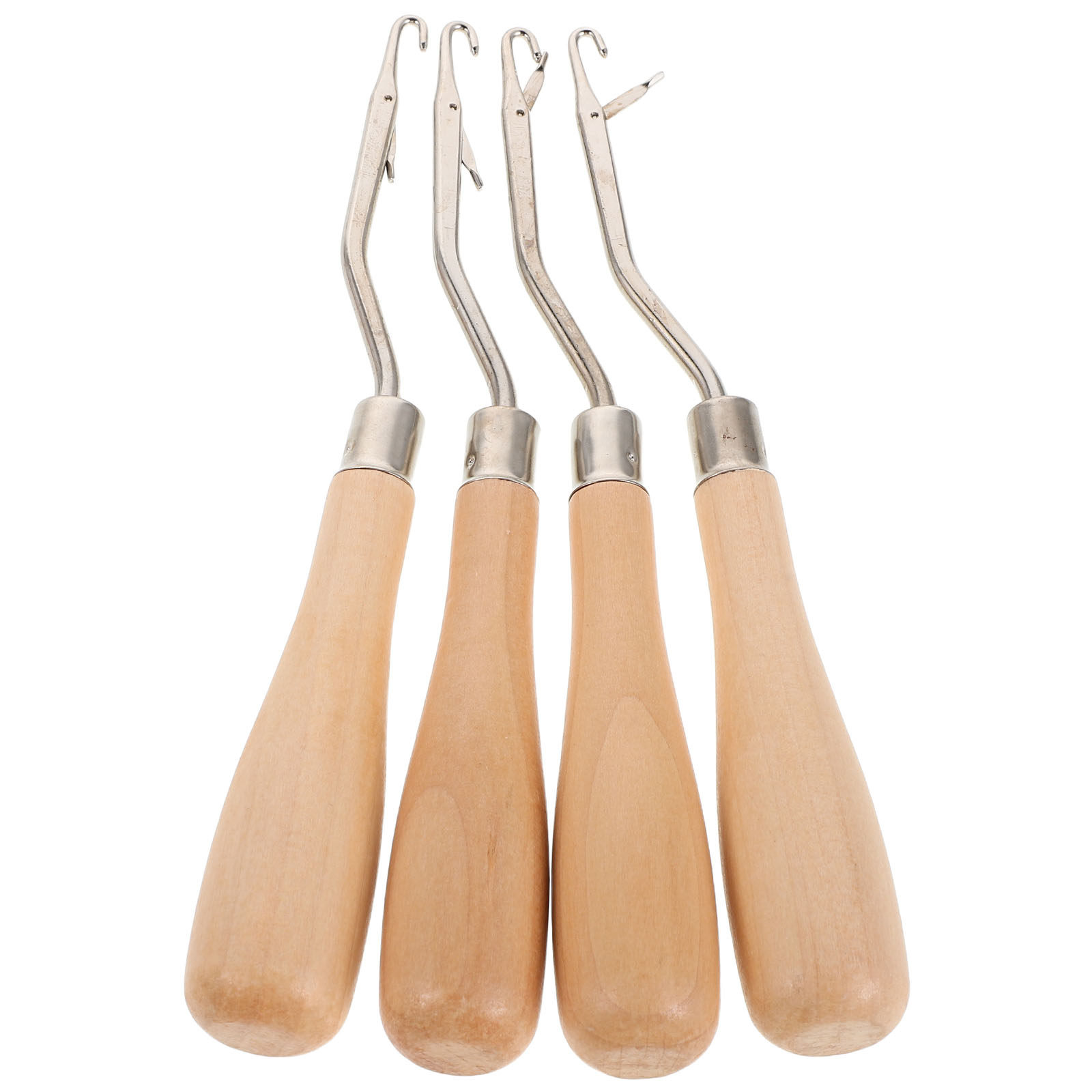 4 Agulhas de Crochê com Cabo d - Wooden Crochet Hooks Ergonomic Handle avaliação e preço