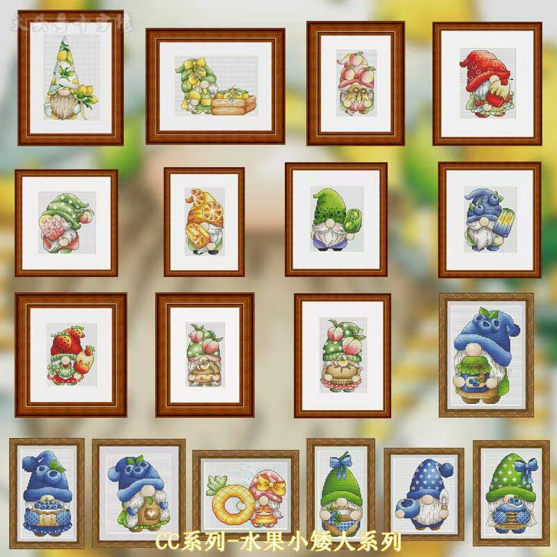 【Série CC - Série Anões Frutad - Cross Stitch Stamped Kits Beginners avaliação e preço