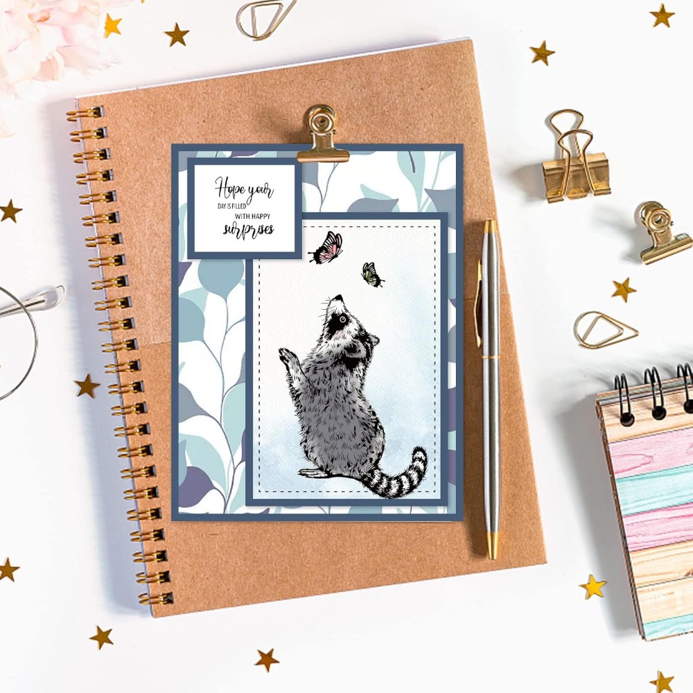 Guaxinins Realistas Selos Clar - Clear Silicone Stamps For Card Making avaliação e preço