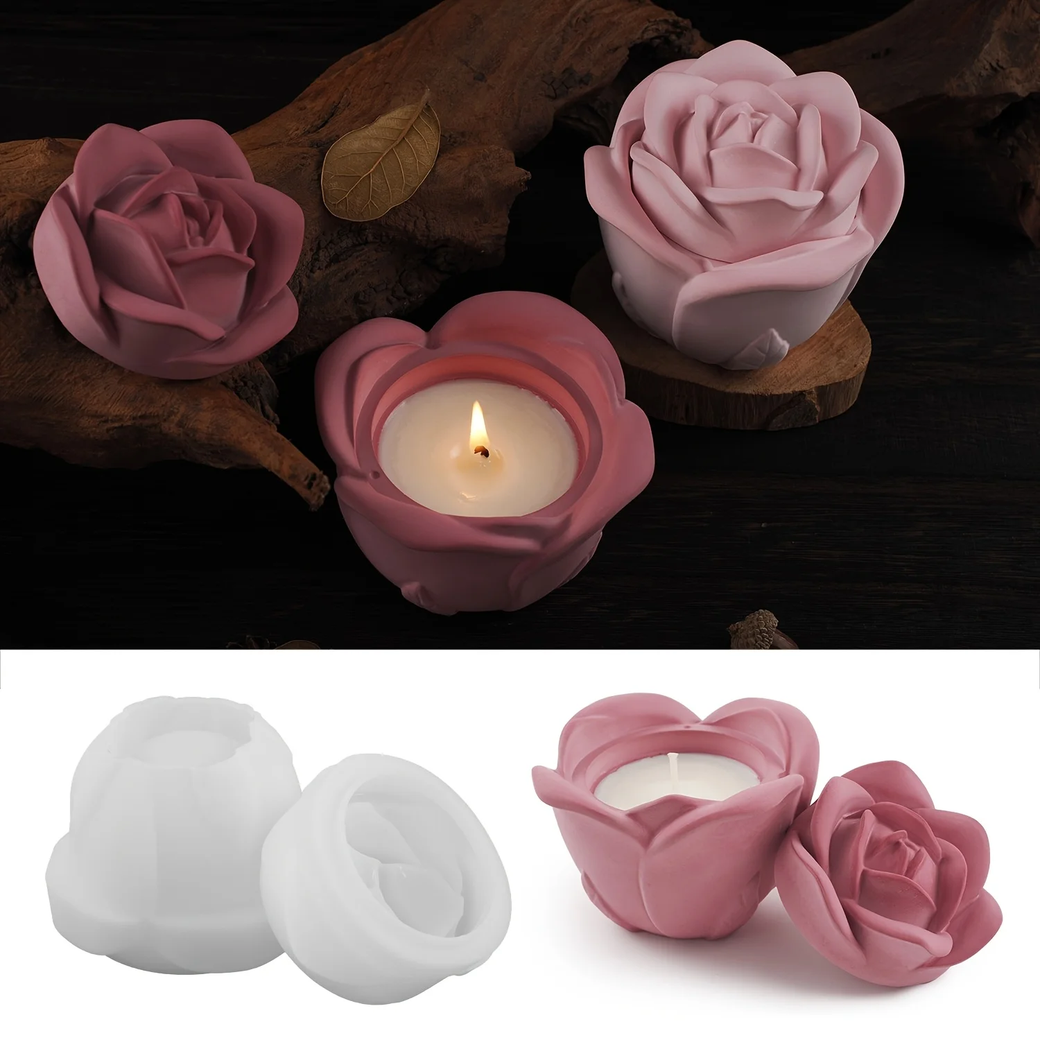 Conjunto de 2 peças de moldes  - Silicone Epoxy Resin Molds Set avaliação e preço