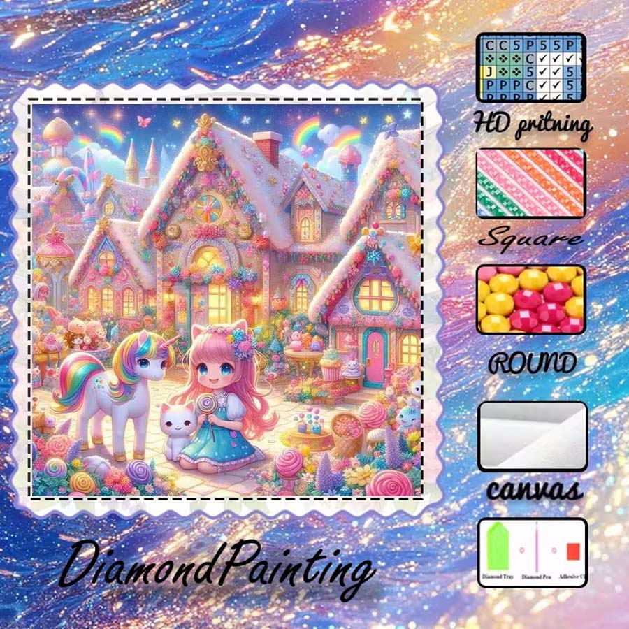 1 peça de tecido flocado 5D DI - 5D Diamond Painting Kit Full Drill avaliação e preço