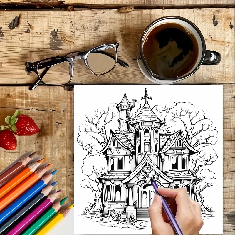 Livro de Colorir Casa Assombra - Painting Supplies avaliação e preço