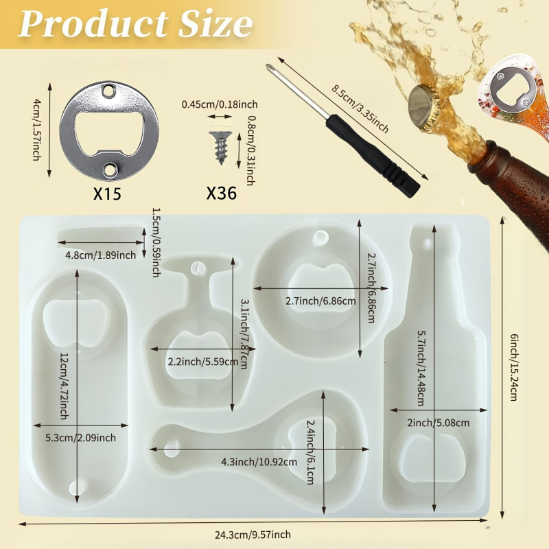 Molde de resina para abridor d - Silicone Epoxy Resin Molds Set avaliação e preço