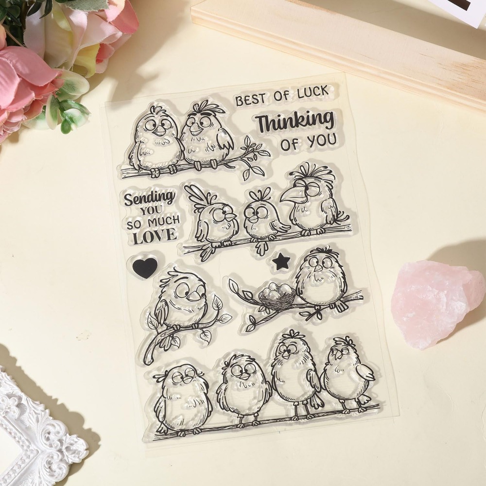 Selos claros de ramos de pássa - Clear Silicone Stamps For Card Making avaliação e preço