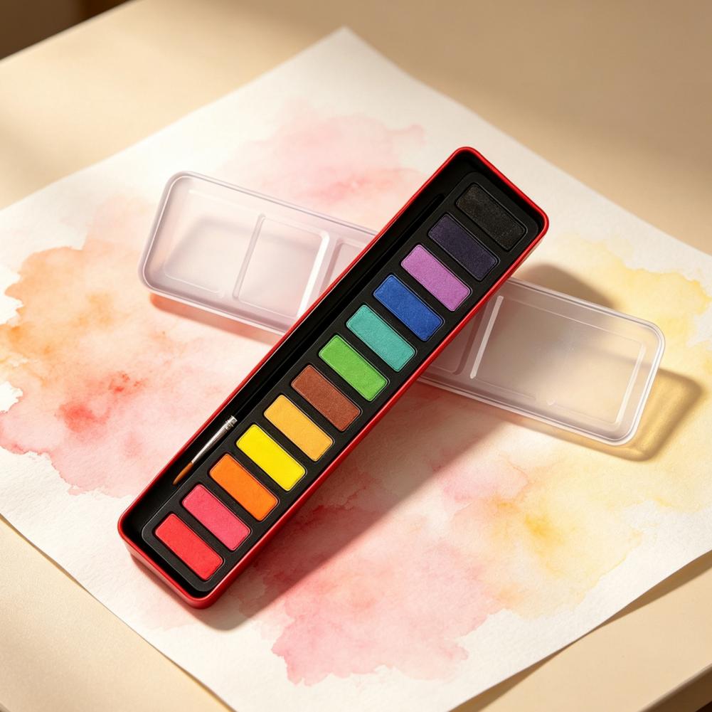 Conjunto de Tintas Aquarela Po - Watercolor Paint Set Solid Pigment avaliação e preço