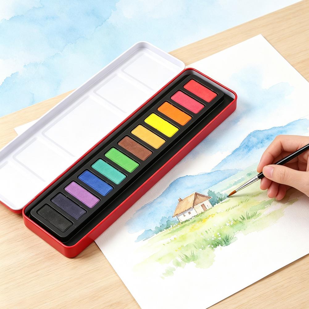 Conjunto de Tintas Aquarela Po - Watercolor Paint Set Solid Pigment avaliação e preço