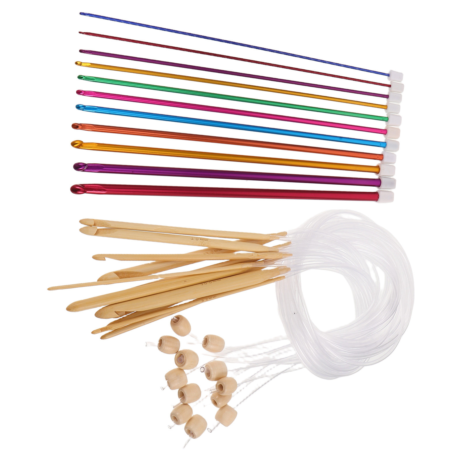 Conjunto de Agulhas de Crochê  - Wooden Crochet Hooks Ergonomic Handle avaliação e preço