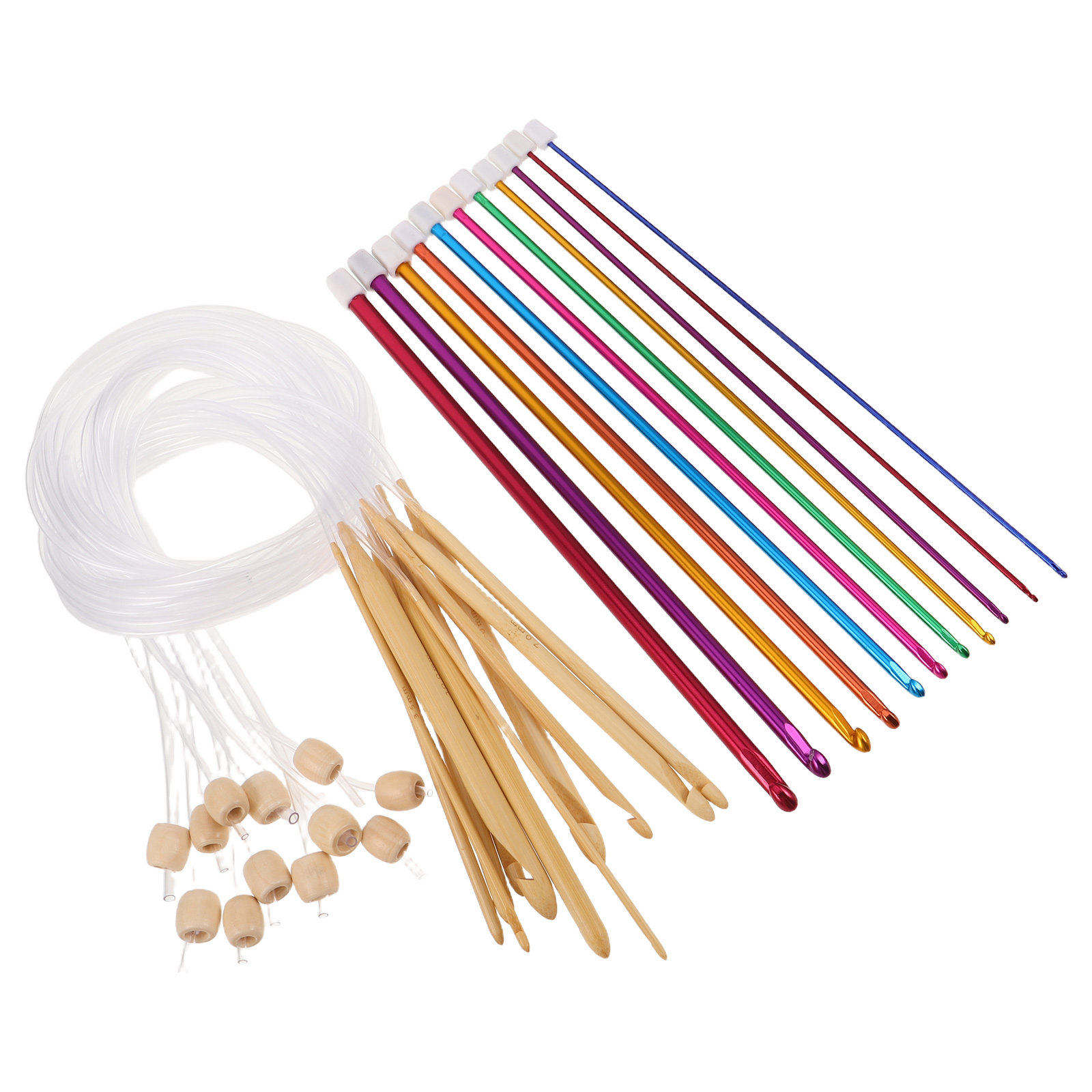 Conjunto de Agulhas de Crochê  - Wooden Crochet Hooks Ergonomic Handle avaliação e preço