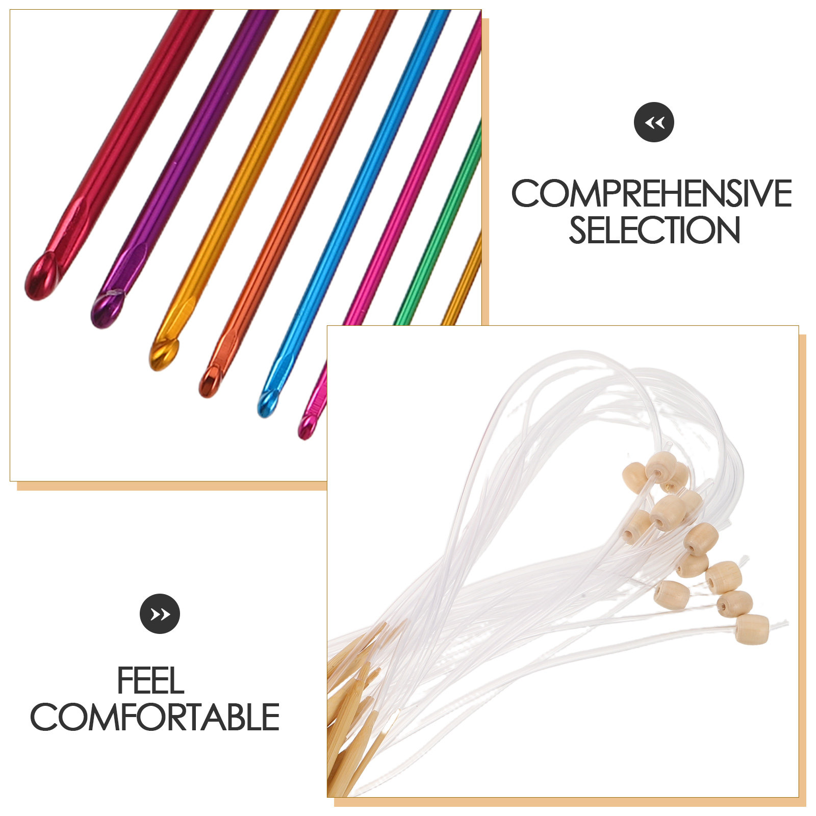 Conjunto de Agulhas de Crochê  - Wooden Crochet Hooks Ergonomic Handle avaliação e preço