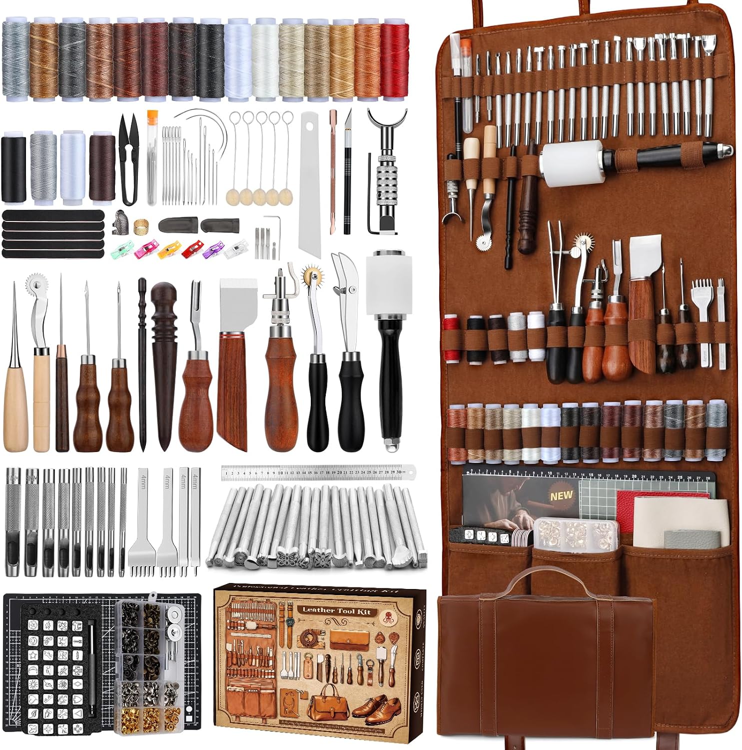 Kit de Trabalho em Couro, Ferr - Sewing avaliação e preço