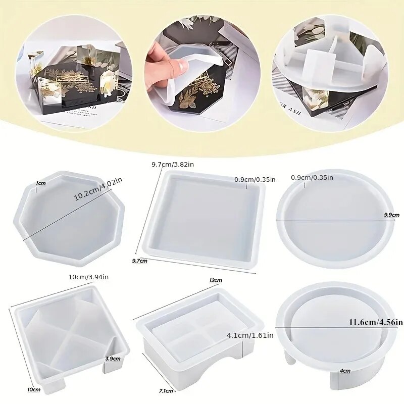 Conjunto de moldes de resina d - Silicone Epoxy Resin Molds Set avaliação e preço