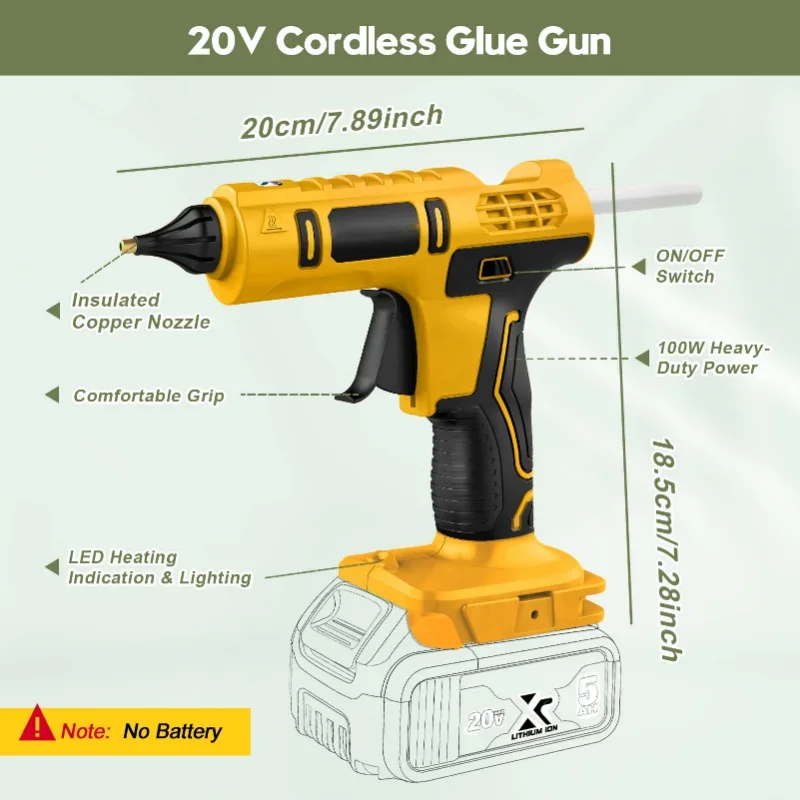 Pistola de cola quente elétric - Hot Melt Glue Gun Cordless avaliação e preço