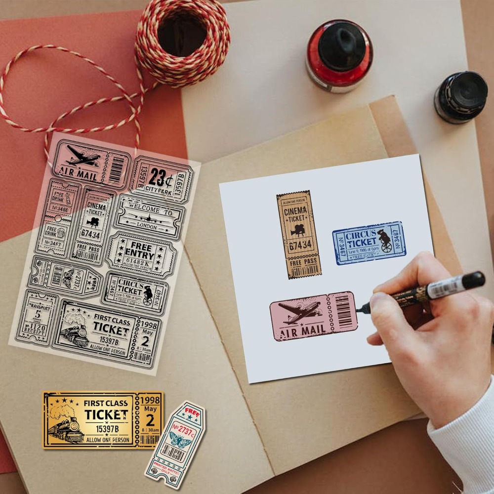 Carimbo transparente de bilhet - Clear Silicone Stamps For Card Making avaliação e preço