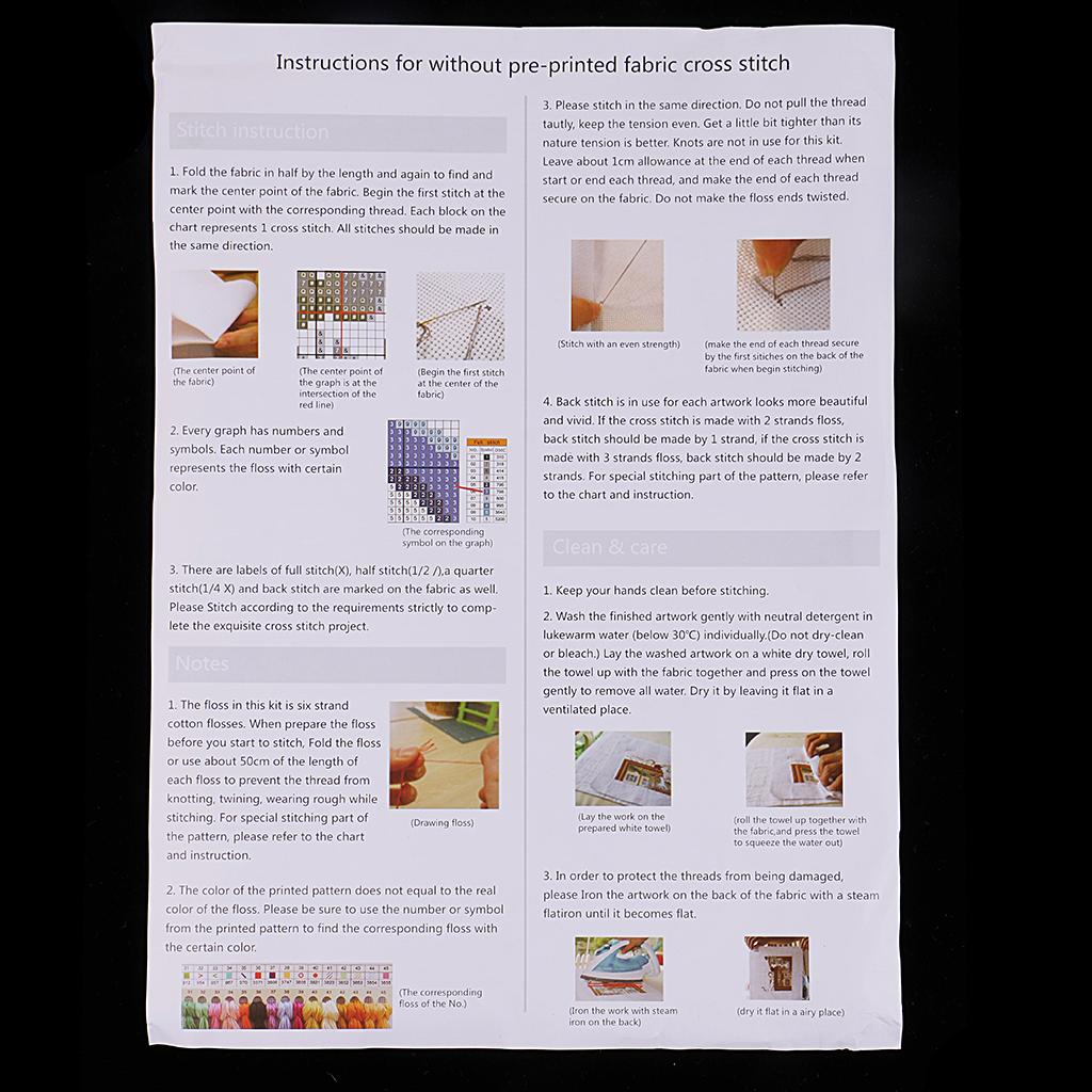 Kits de Bordado em Ponto Cruz  - Cross Stitch Stamped Kits Beginners avaliação e preço